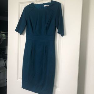 Trina Turk Teal Green Sheath Dress Size 4